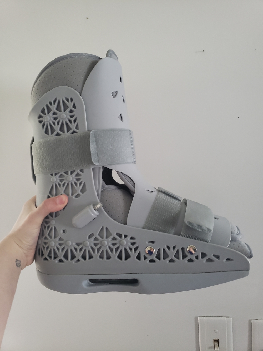 Women's Medical Walking Air Boot - Light Gray Support Boot